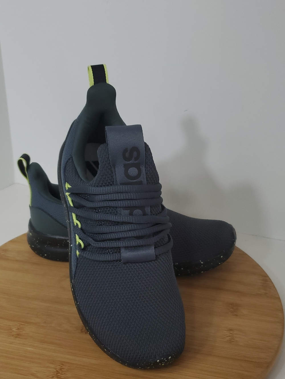 Adidas Lite Racer Adapt 7.0 Kids Sneakers Green Black Size 4 NWT